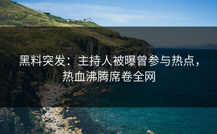黑料突发：主持人被曝曾参与热点，热血沸腾席卷全网  第1张